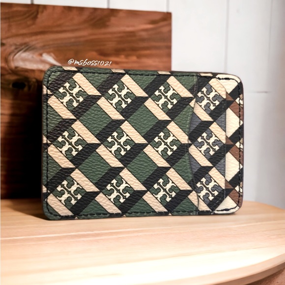 Tory Burch Leather Geo Logo Multi Card Case NWT - Picture 2 of 2